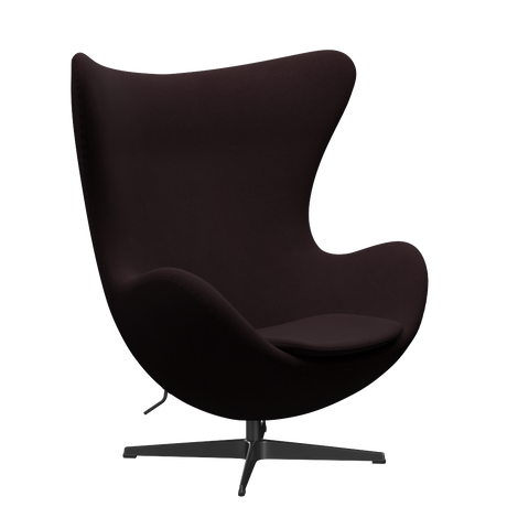 3316 Ægget loungestol, stel i sort af Arne Jacobsen - Christianshavn - 1142 Dark Red Uni - Jacobsen Plus