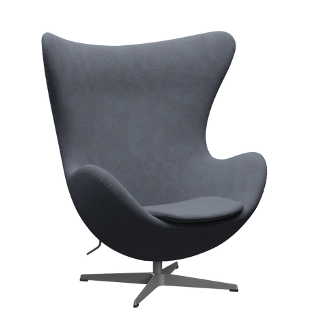 3316 Ægget loungestol, stel i silver grey af Arne Jacobsen - Christianshavn - 1150 Orange/Blue - Jacobsen Plus