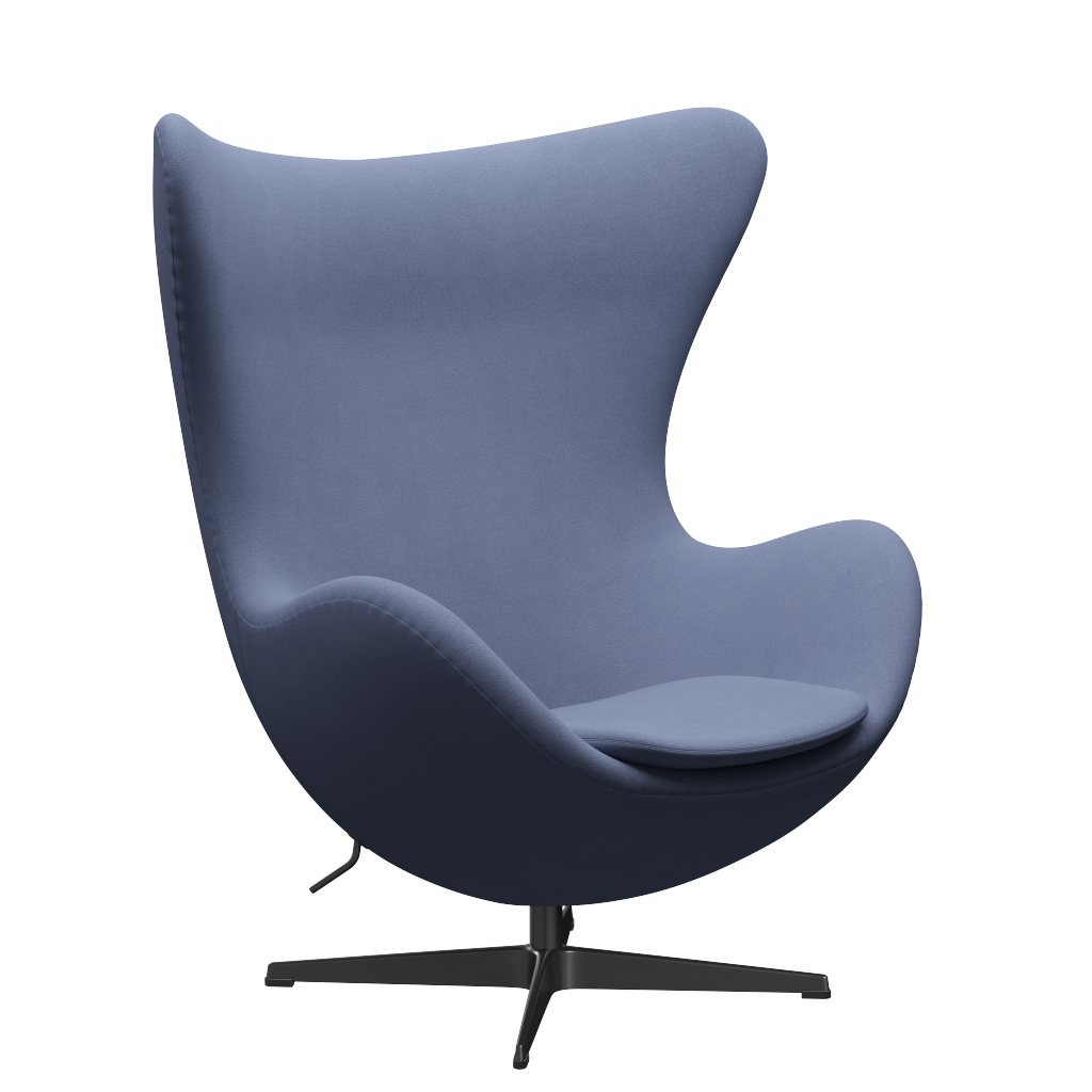 3316 Egg™ Sessel, Gestell in Schwarz von Arne Jacobsen - Christianshavn - 1151 Hellblau Uni - Jacobsen Plus