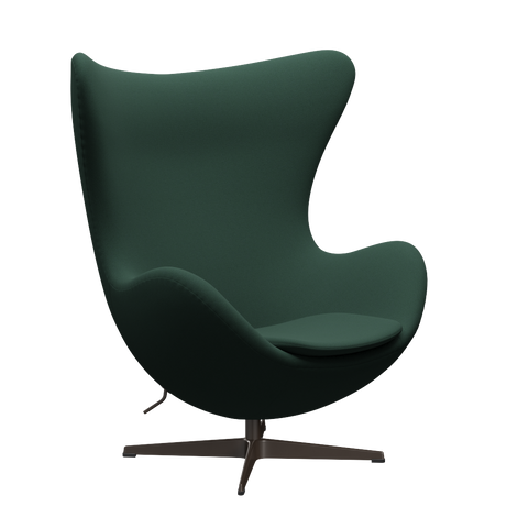 3316 Ægget loungestol, stel i brown bronze af Arne Jacobsen - Christianshavn - 1160 Dark Green Uni - Jacobsen Plus