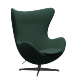 3316 Egg™ Sessel, Gestell in Schwarz von Arne Jacobsen - Christianshavn - 1160 Dark Green Uni - Jacobsen Plus
