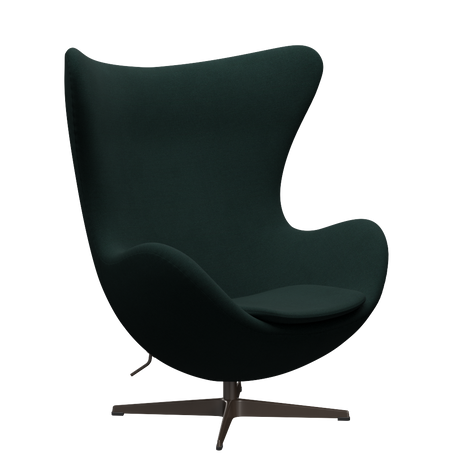 3316 Ægget loungestol, stel i brown bronze af Arne Jacobsen - Christianshavn - 1161 Dark Green - Jacobsen Plus