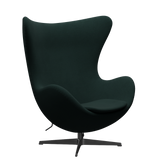 3316 Egg™ Sessel, Gestell in Schwarz von Arne Jacobsen - Christianshavn - 1161 Dark Green - Jacobsen Plus