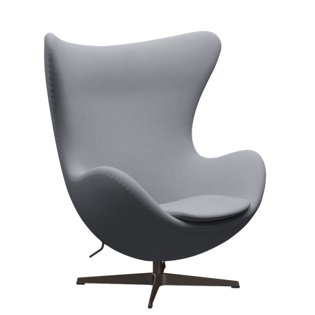 3316 Ægget loungestol, stel i brown bronze af Arne Jacobsen - Christianshavn - 1170 Light Grey Uni - Jacobsen Plus