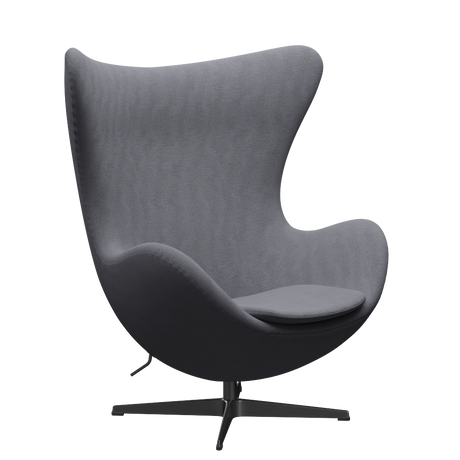 3316 Ægget loungestol, stel i sort af Arne Jacobsen - Christianshavn - 1171 Light Grey - Jacobsen Plus