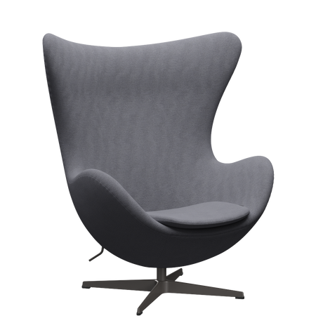 3316 Ægget loungestol, stel i warm graphite af Arne Jacobsen - Christianshavn - 1171 Light Grey - Jacobsen Plus