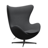 3316 Egg™ Sessel, Gestell in Schwarz von Arne Jacobsen - Christianshavn - 1172 Grau Uni - Jacobsen Plus