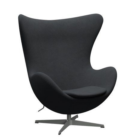 3316 Ægget loungestol, stel i silver grey af Arne Jacobsen - Christianshavn - 1173 Grey - Jacobsen Plus