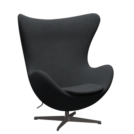 3316 Ægget loungestol, stel i warm graphite af Arne Jacobsen - Christianshavn - 1173 Grey - Jacobsen Plus