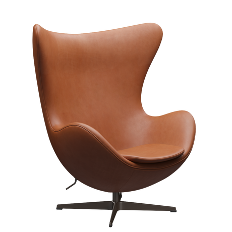 3316 Ægget loungestol, stel i brown bronze af Arne Jacobsen - Grace læder - Walnut - Jacobsen Plus