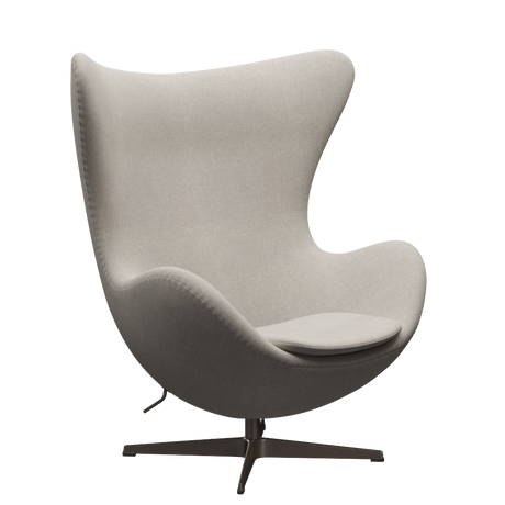 3316 Ægget loungestol, stel i brown bronze af Arne Jacobsen - Hallingdal - 103 Light Grey - Jacobsen Plus