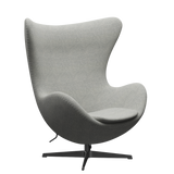 3316 Egg™ Sessel, Gestell in Schwarz von Arne Jacobsen - Hallingdal - 110 Weiß/Grau - Jacobsen Plus