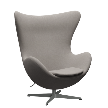 3316 Ægget loungestol, stel i silver grey af Arne Jacobsen - Hallingdal - 113 Light Grey - Jacobsen Plus