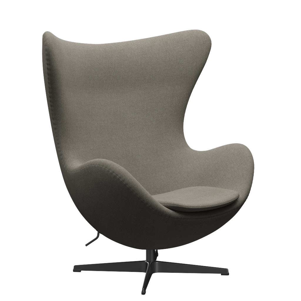 3316 Egg™ Sessel, Gestell in Schwarz von Arne Jacobsen - Hallingdal - 123 Beige - Jacobsen Plus