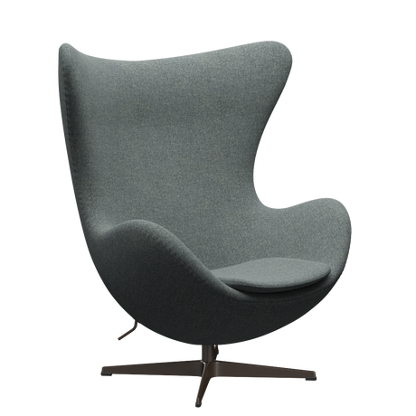 3316 Ægget loungestol, stel i brown bronze af Arne Jacobsen - Hallingdal - 130 Grey - Jacobsen Plus