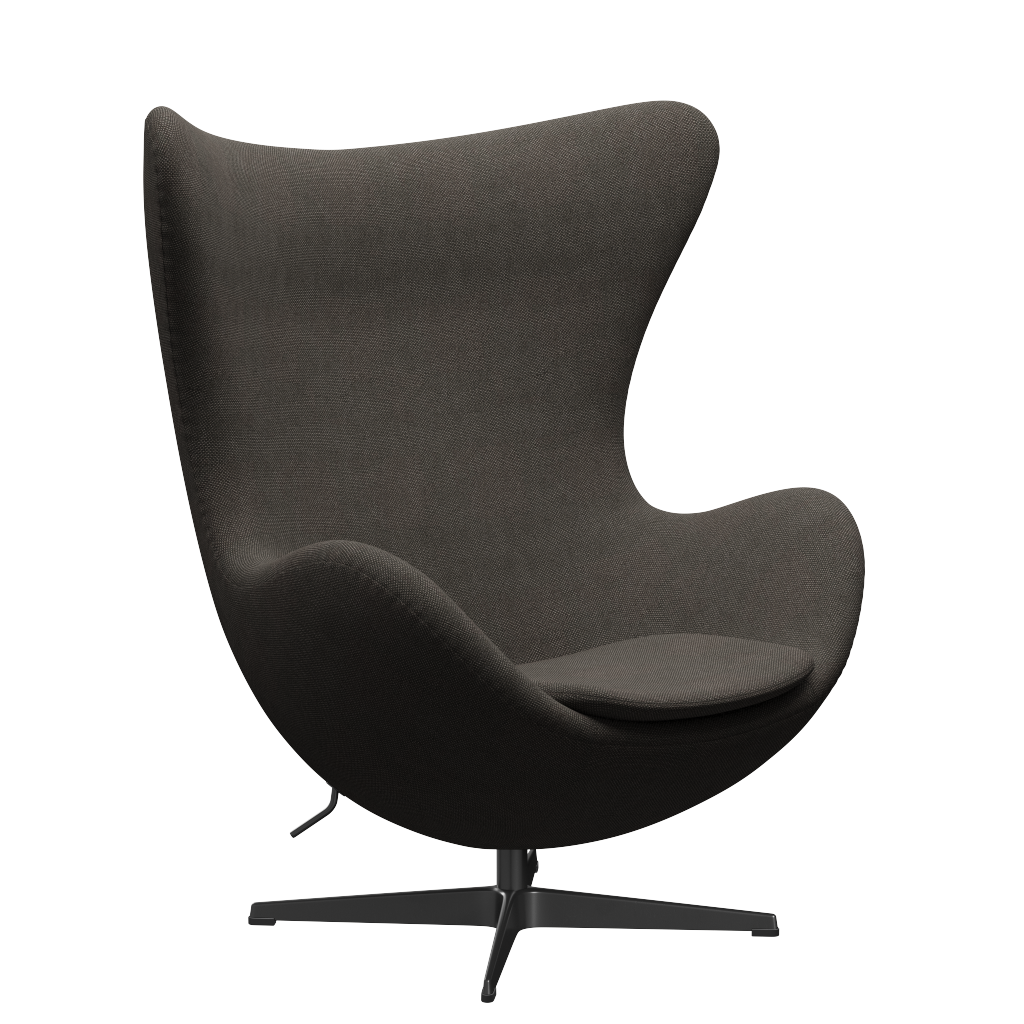 3316 Egg™ Sessel, Gestell in Schwarz von Arne Jacobsen - Hallingdal - 153 Light Charcoal - Jacobsen Plus