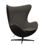 3316 Egg™ Sessel, Gestell in Schwarz von Arne Jacobsen - Hallingdal - 153 Light Charcoal - Jacobsen Plus