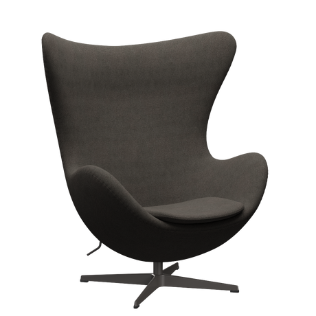 3316 Ægget loungestol, stel i warm graphite af Arne Jacobsen - Hallingdal - 153 Light Charcoal - Jacobsen Plus