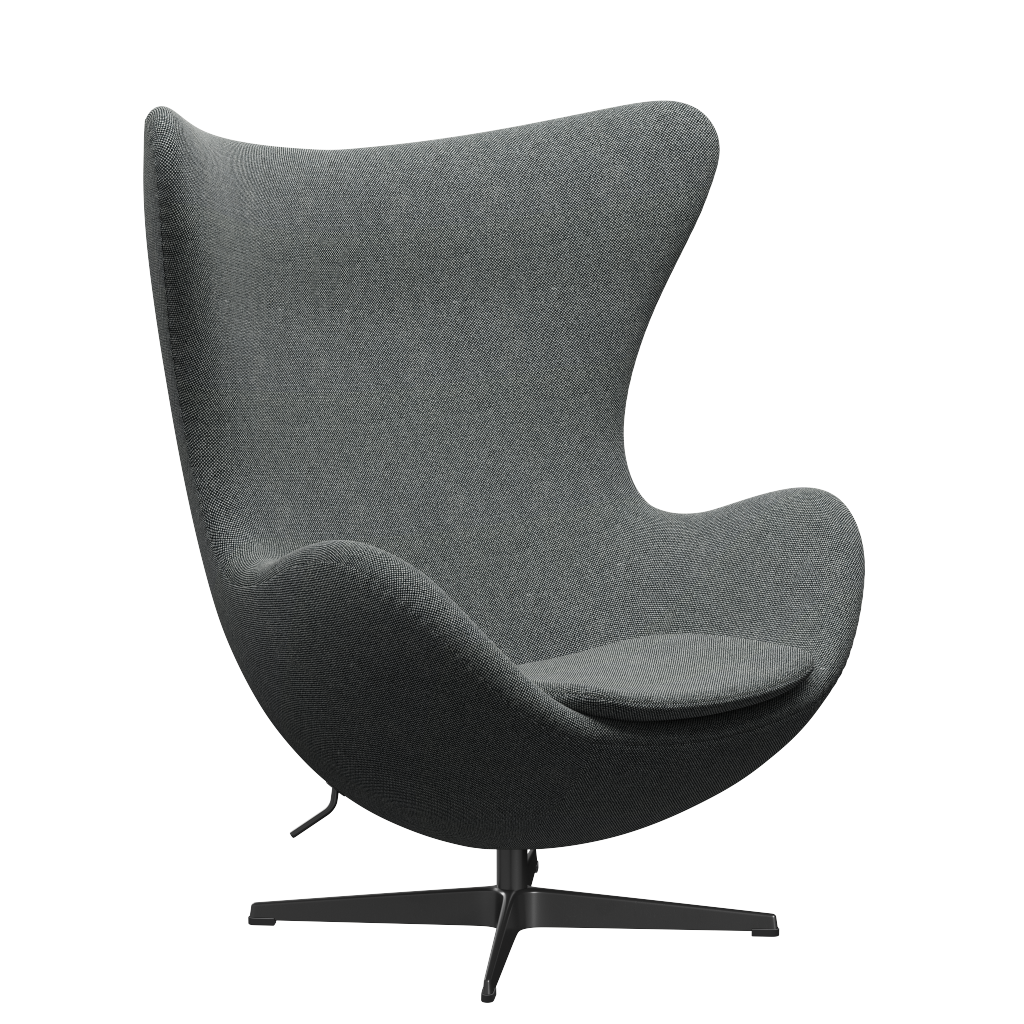 3316 Egg™ Sessel, Gestell in Schwarz von Arne Jacobsen - Hallingdal - 166 Weiß Schwarz - Jacobsen Plus