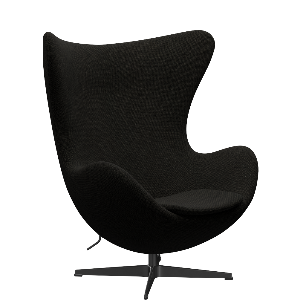 3316 Egg™ Sessel, Gestell in Schwarz von Arne Jacobsen - Hallingdal - 173 Schwarz/Grau - Jacobsen Plus