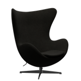 3316 Egg™ Sessel, Gestell in Schwarz von Arne Jacobsen - Hallingdal - 173 Schwarz/Grau - Jacobsen Plus