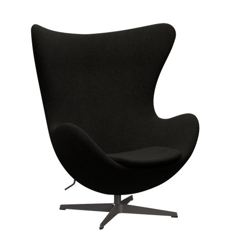 3316 Ægget loungestol, stel i warm graphite af Arne Jacobsen - Hallingdal - 173 Black/Grey - Jacobsen Plus