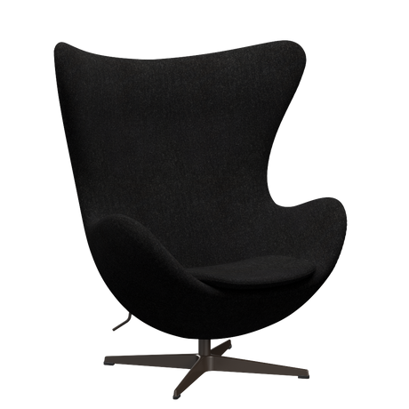 3316 Ægget loungestol, stel i brown bronze af Arne Jacobsen - Hallingdal - 180 Charcoal - Jacobsen Plus