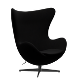 3316 Egg™ Sessel, Gestell in Schwarz von Arne Jacobsen - Hallingdal - 190 Schwarz - Jacobsen Plus