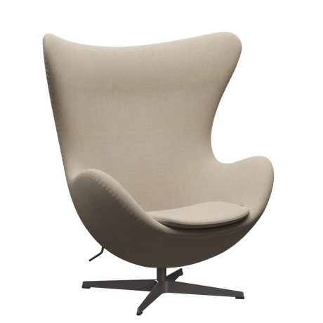 3316 Ægget loungestol, stel i warm graphite af Arne Jacobsen - Hallingdal - 200 Sand - Jacobsen Plus