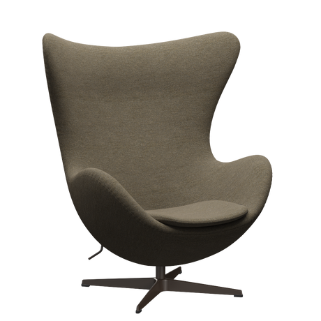 3316 Ægget loungestol, stel i brown bronze af Arne Jacobsen - Hallingdal - 227 Grey/Brown - Jacobsen Plus