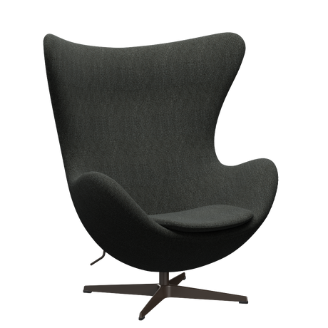 3316 Ægget loungestol, stel i brown bronze af Arne Jacobsen - Hallingdal - 368 Black/Grey - Jacobsen Plus