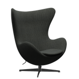 3316 Egg™ Sessel, Gestell in Schwarz von Arne Jacobsen - Hallingdal - 368 Schwarz/Grau - Jacobsen Plus