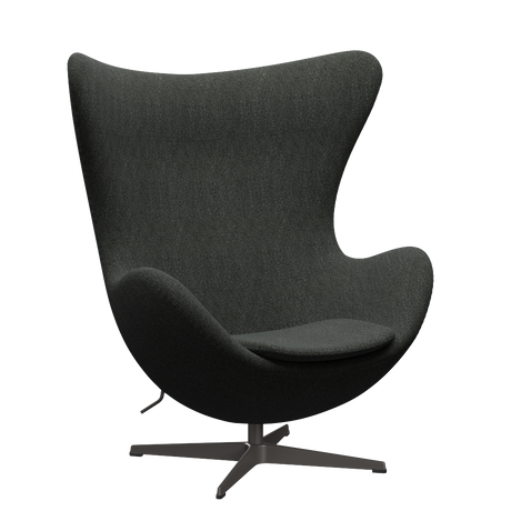 3316 Ægget loungestol, stel i warm graphite af Arne Jacobsen - Hallingdal - 368 Black/Grey - Jacobsen Plus