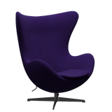 3316 Egg™ Sessel, Gestell in Schwarz von Arne Jacobsen - Hallingdal - 702 Purple - Jacobsen Plus