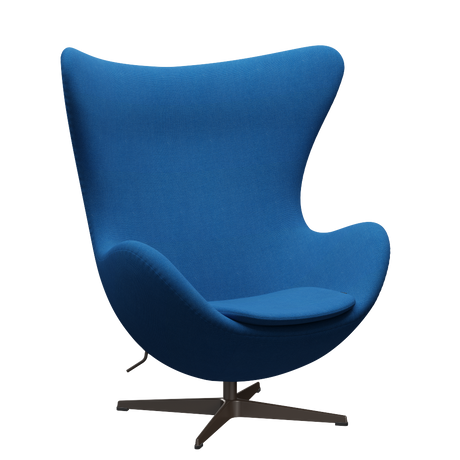 3316 Ægget loungestol, stel i brown bronze af Arne Jacobsen - Hallingdal - 723 Light Blue - Jacobsen Plus