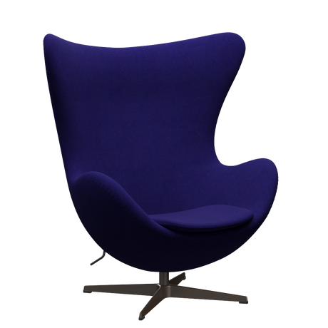 3316 Ægget loungestol, stel i brown bronze af Arne Jacobsen - Hallingdal - 763 Dark Purple - Jacobsen Plus