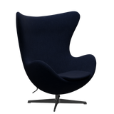 3316 Egg™ Sessel, Gestell in Schwarz von Arne Jacobsen - Hallingdal - 764 Royal Blue - Jacobsen Plus
