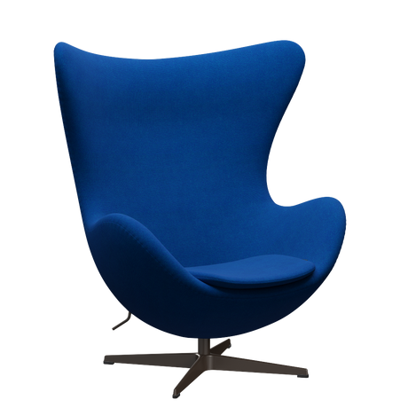 3316 Ægget loungestol, stel i brown bronze af Arne Jacobsen - Hallingdal - 810 Blue/Light Turquise - Jacobsen Plus