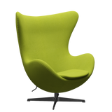 3316 Egg™ Sessel, Gestell in Schwarz von Arne Jacobsen - Hallingdal - 907 Lime - Jacobsen Plus