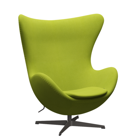3316 Ægget loungestol, stel i warm graphite af Arne Jacobsen - Hallingdal - 907 Lime - Jacobsen Plus
