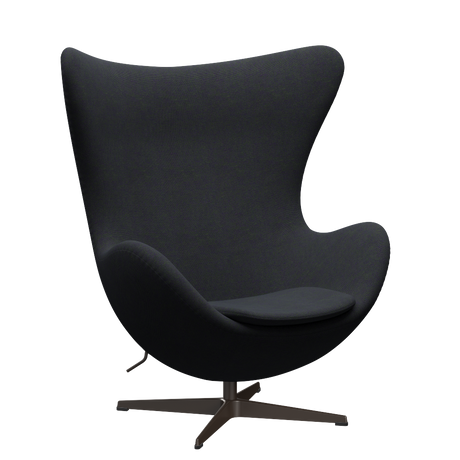 3316 Ægget loungestol, stel i brown bronze af Arne Jacobsen - Hallingdal - 968 Purple/Green - Jacobsen Plus