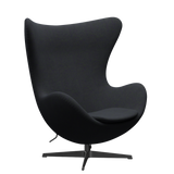 3316 Egg™ Sessel, Gestell in Schwarz von Arne Jacobsen - Hallingdal - 968 Lila/Grün - Jacobsen Plus