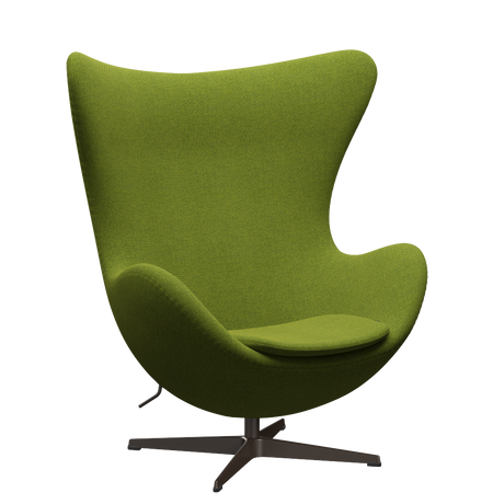 3316 Ægget loungestol, stel i brown bronze af Arne Jacobsen - Hallingdal - 980 Green - Jacobsen Plus