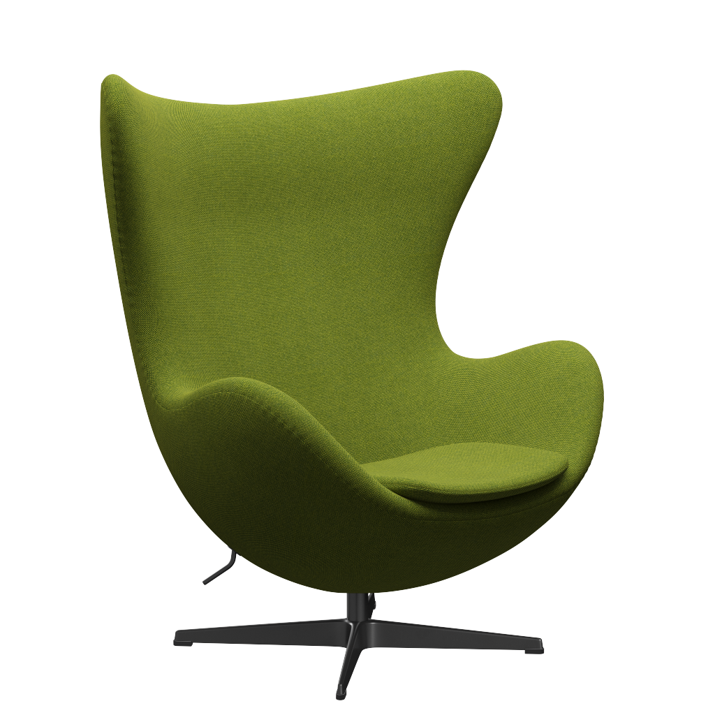 3316 Egg™ Sessel, Gestell in Schwarz von Arne Jacobsen - Hallingdal - 980 Grün - Jacobsen Plus