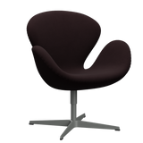 3320 Svanen loungestol, stel i silver grey af Arne Jacobsen - Christianshavn - 1142 Dark Red Uni - Jacobsen Plus