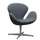 3320 Svanen loungestol, stel i silver grey af Arne Jacobsen - Christianshavn - 1150 Orange/Blue - Jacobsen Plus