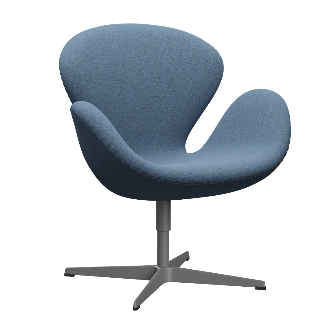 3320 Svanen loungestol, stel i silver grey af Arne Jacobsen - Christianshavn - 1152 Light Blue - Jacobsen Plus
