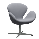 3320 Svanen loungestol, stel i silver grey af Arne Jacobsen - Christianshavn - 1170 Light Grey Uni - Jacobsen Plus