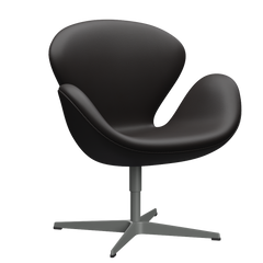 3320 Svanen loungestol, stel i silver grey af Arne Jacobsen