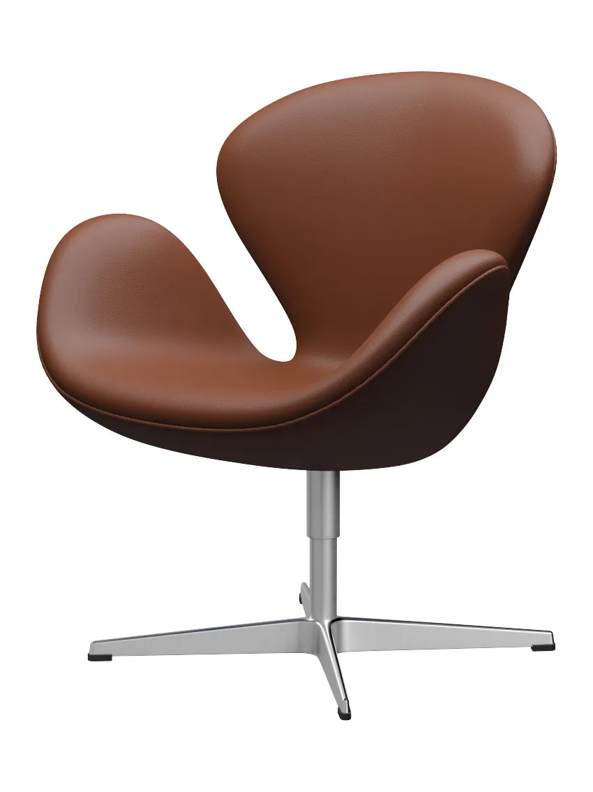 3320 Svanen i læder af Arne Jacobsen - Aura læder / Cognac - Jacobsen Plus